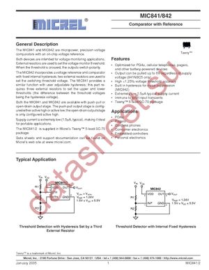 MIC841HYC5 TR datasheet  